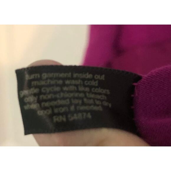 Express Magenta Tiered Satin Ruffle Front Tank Top Work Top Formal Size Small - Picture 5 of 7